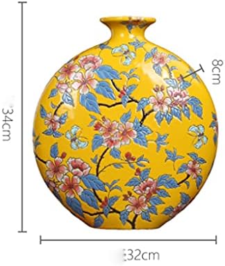 Wodmb vaso moderno novo piso chinês Cerâmica de grande vaso de vaso pintado à mão Arranjo de flores seco Decoração de