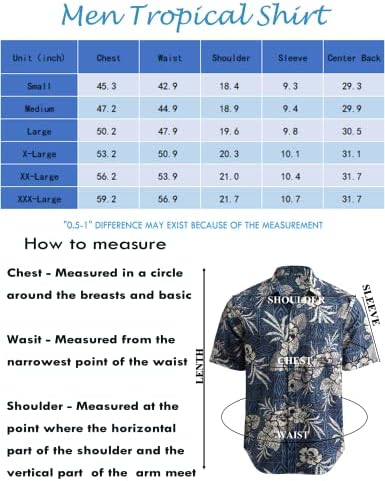 Camisa tropical havaiana masculina de coofandy