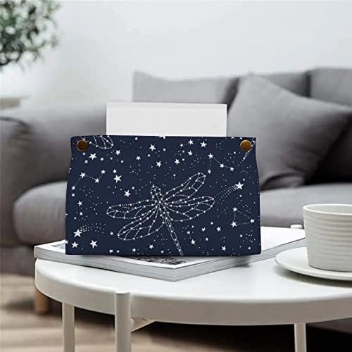 Constelações de libélula e estrelas do suporte de caixa de lençamentos de papel saco de papel organizador de papel para