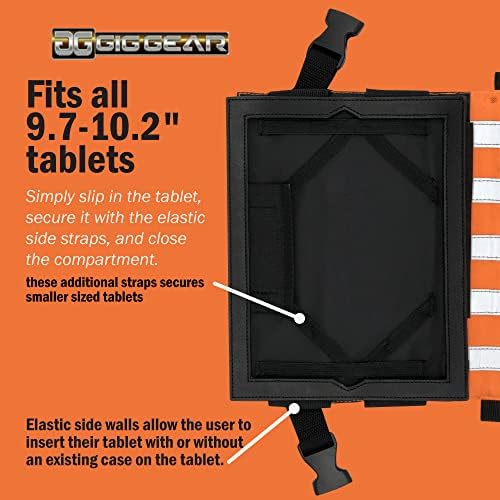 Engrenagem de gig Toupe touch de comprimido de comprimido para iPad & Samsung Tablets - Segurança no local de trabalho e alta visibilidade