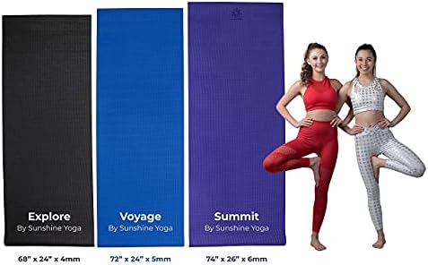 Sunshine Yoga Voyage Yoga Mats - Pacote a granel 6 - - Fácil de limpar - resistente a lágrimas - espesso - desempenho