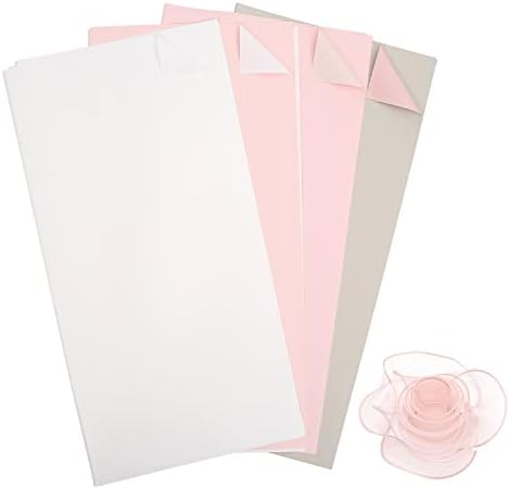 HISSINOWRAP 40 folhas 4 cores Papaco colorido de dupla face Papel de embalagem de papel de embrulho de papel Diy Papel