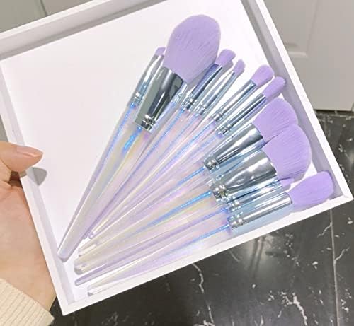Pincéis de maquiagem da profissão Renslat Conjunto de 10 PCs Cosmestic Foundation Powder Blush Fiber Beauty Pens Make Up Tool