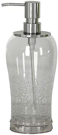 Bomba de dispensador de loção de coiote de aço de aço, garrafa recarregável, ideal para sabonetes líquidos, vidro transparente