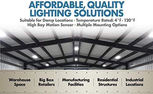 Warelight Condor G3 Premium 2ft LED High Bay 85W, 11560lms, 5000K LED LED LUZES, Industrial Grade High Bays, UL/DLC
