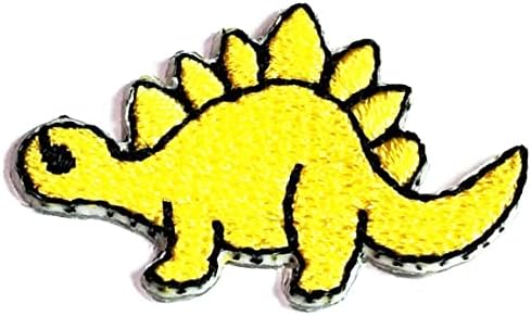 Kleenplus 3pcs. Mini Baby Dinosaur Patches Sticker Arts Amarelo Dinosaur Cartoon Patch Sign Symbol Costum Jackets Jeans Chaques Mochilas