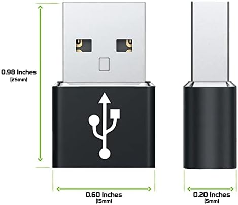 Usb-C fêmea para USB Adaptador rápido compatível com seu legado Coolpad S para Charger, Sync, dispositivos OTG como teclado,