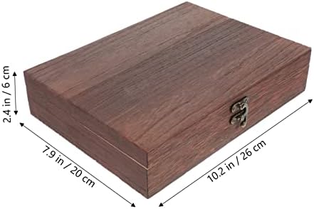 Caixa de armazenamento de madeira de 1 PC Caixa de jóias rústicas Caixa de joias da caixa de joias de madeira jóias rústicas