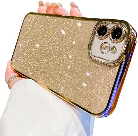 Fycyko Compatível para iPhone 11 Case Glitter Luxury Cutelo flexível Cover Protection Camera Profter Chlock