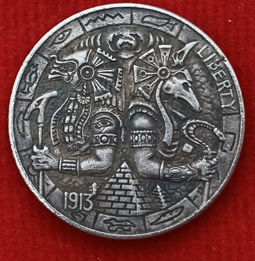 1913 Coin Wanderer Coin Antique Copper Coleção de moedas comemorativas de prata antiga Medalha