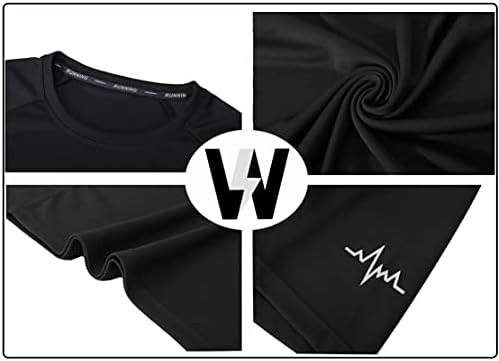 Wanniu masculino de 3 pacote de mochila camisetas de ginástica atlética seca para homens para homens de manga curta Mesh