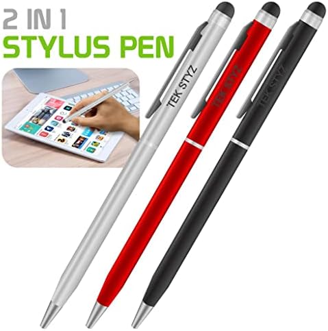 Pen de caneta Pro Stylus para Samsung L900 com tinta, alta precisão, forma mais sensível e compacta para telas de toque [3 pacote-preto-silver]