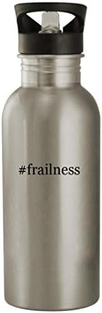 Presentes de Knick Knack frailness - garrafa de água de aço inoxidável de 20 onças, prata