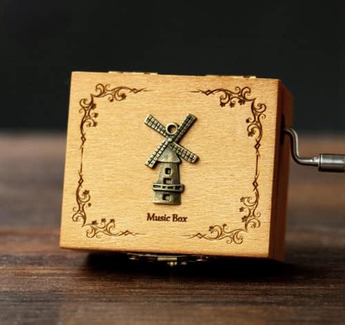 Gueiddi Wood Music Boxes, Wood Laser Gravado Vintage Mandelado Caixas Cute Melhores Presentes Exclusivos Para o Dia dos Namorados/Dia