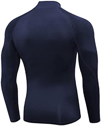 Camisa de compressão simulada masculina cargfm upf 50+ mangas compridas Turtlenek