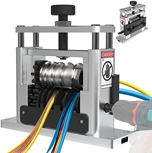 Máquina de stripper de fios de sucata alimentada por broca de tanfix, máquina de remoção de cabo 6 canais e 5 lâmina de carboneto, fio
