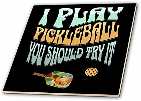 3drose fofo engraçado eu jogo pickleball você deve também jogar esportes de jogador de pickleball - azulejos