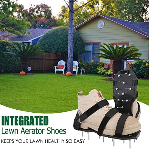 Findtici Lawn Sapatos Aeradores com tiras de gancho e loop Para aeronave de solo de gramado efetivamente, um tamanho se encaixa em todos