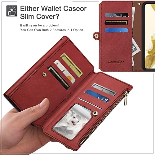 XCaseBar para iPhone 11 6.1 Caixa da carteira com titular de cartão de crédito, 【Bloqueio de RFID】 Flip Flip Flip Folio