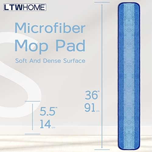 LTWHOME 3 36 polegadas de microfibra molhada ou seca almofadas de reabastecimento para suprimentos comerciais de piso de madeira