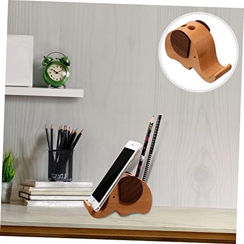 Valiclud 1pc elefante portador de caneta celular Stand para titulares de comprimidos de mesa Tablet Stand para mesa de madeira