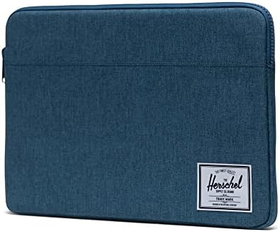 Manga de laptop âncora de Herschel, crosshatch azul copen