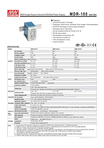 [PowerNex] Significa bem MDR-100-48 30 PCS 48V 2A 96W SPORT INDUSTRIAL DIN FORNOTURA DE PODER