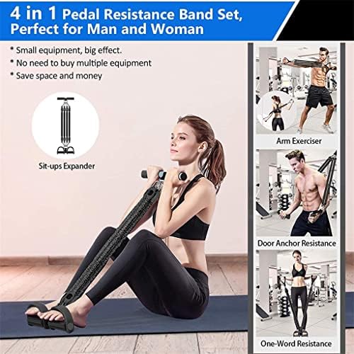 Sawqf Fitness Elastic Bands Multifuncional 4 tubos Latex Pull Rope Expander Workout Pedal Sports Resistance Bands Home Gym