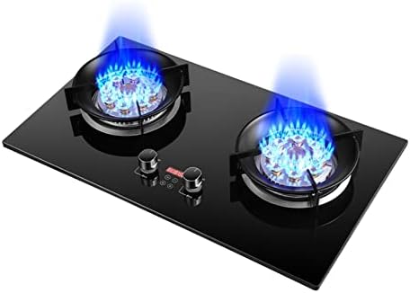 Fogão a gás ao ar livre com 2 queimadores, suporte de pátio de ferro fundido de 9 cavidades de 9 cavidades, timing bilateral do fogão