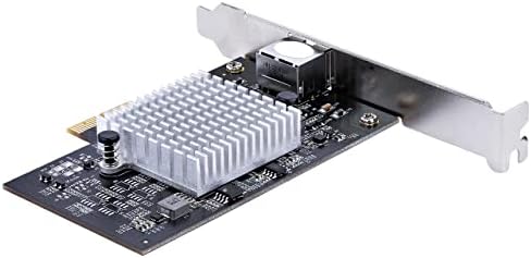 Startech.com 1 porta 10 Gbps PCIE Retha Adapty Card, cartão de rede para PC/servidor, cartão Ethernet PCIE de seis velocidades com suporte ao quadro jumbo, placa de interface NIC/LAN, 10GBASE-T/NBASE-T-T