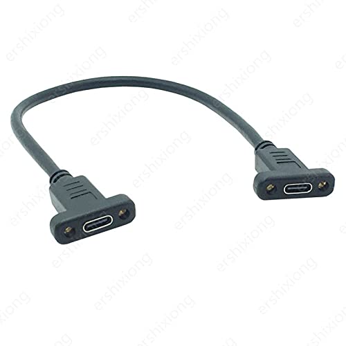 Adaptador de cabo USB C fêmea USB C Tipo Tipo C 10 Gbps USB 3.1 com parafuso de montagem do painel Conversor de conector