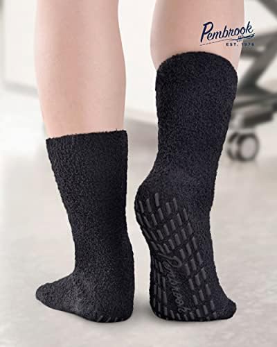 Meias Pembrook Slipper para mulheres com garras não deslizantes - meias hospitalares com garras para mulheres |