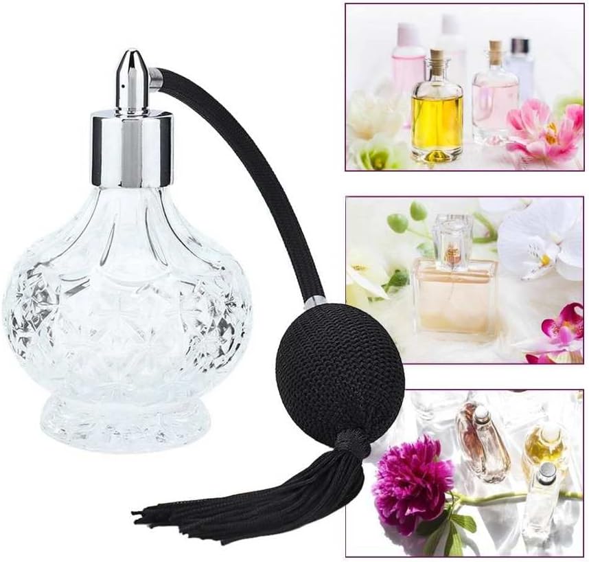 Topxome 80ml Crystal Crystal Vintage Bottle Long Spray Tassels Parfume Atomizer Bomba Garrafas de vidro recarregável