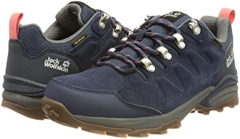 Jack Wolfskin Unisex 4050821 Sapato de caminhada, azul escuro/cinza, 5,5 US homens