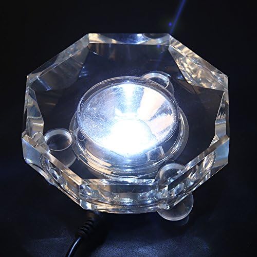 Lâmpada LED transparente de Walfront, luminária branca de vidro de cristal de cristal redondo, suporte de suporte de 3 polegadas,