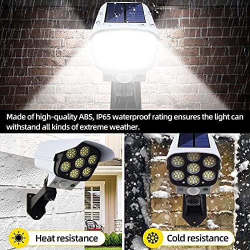 Luzes solares do sensor de movimento ao ar livre 2000 lúmens 77 LEDs Spotlight com holofotes do controlador remoto inundação ao