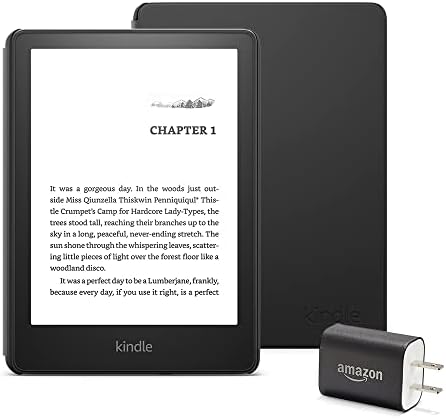 Pacote Kindle Paperwhite Kids Essentials, incluindo o dispositivo Kindle Kids -, Casas de crianças - preto, adaptador de energia e protetor de tela