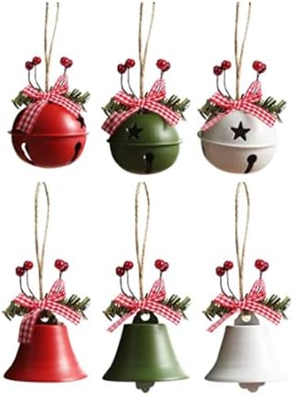 Scoland 6pcs/lote 55mm Decorações de natal Craft Sinos dos sinos de artesanato multicolor Decoração de árvore de Natal
