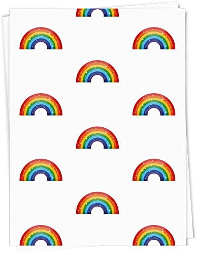 4 x 'arco -íris com sparkle' tags / etiquetas de presente