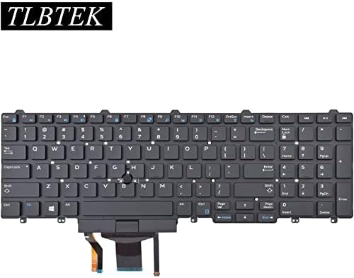Substituição do teclado de luz de fundo TLBTEK Compatível com Dell Latitude E5550 P37F E5570 P48F E5580 E5590 E5591 5550