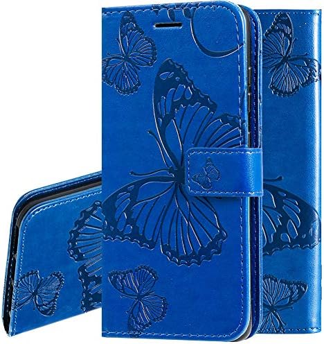 IMEIKONST CASO PARA SAMSUNG GALAXY A14 5G, Moda Retro 3D Butterfly Relessed PU Leather Book Style Wallet Flip com tampa magnética