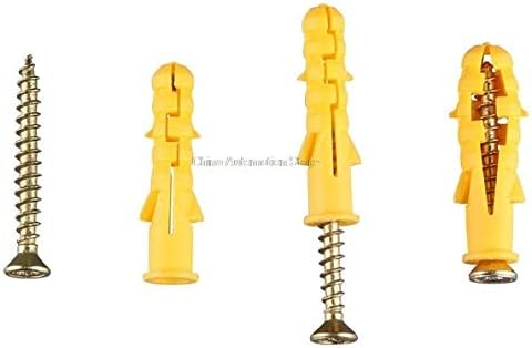 Parafuso 25pcs m840mm pequeno tubo de expansão de plástico amarelo Ancor