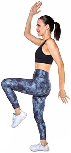 Leggings de ioga de cintura alta de Ozarro com 3 bolsos, treino de controle de barriga, executando calças de ioga de 4 vias