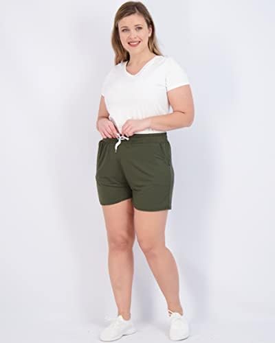 Real Essentials 3 pacote: shorts esportivos para mulheres - shorts casuais com bolsos
