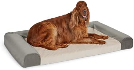 Signature quiettime® Memória Sofá de cama de cães, ideal para raças de cães XLARGE, cinza, cama mede 55,71 x 35,04 x 5,91