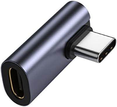 Ângulo reto USB C Adaptador de extensão Converter grau USB Tipo C 3.1 Male a fêmea Extender Aluminum Ligy Extended Converter para