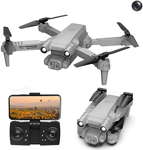 Drone infantil afeboo com câmera única - drone hd fpv, controle remoto de brinquedo legal para meninos meninas com bateria recarregável, quadcopter portátil dobrável para iniciantes para iniciantes