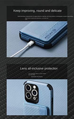 Ggjbctl para iPhone 14 Pro Max Stand Phone capa com suporte de cartão anti-roubo de proteção de proteção de proteção iPhone 13 12