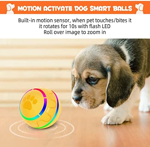 Ifurffy Peppy Pet Ball para cães com controle remoto, brinquedo interativo para cães com luzes flash LED para raça pequena/meduium/grande,
