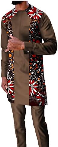 Africano Men Clothing Set Print Camisetas e calças de Ancara 2 peças Roupa Tribal Tracksuit Plus Size Impressa Roupas